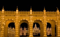 Palace by Night, framed by Arches