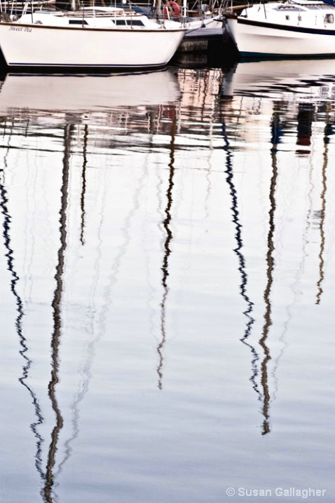 Boat Mast Reflections