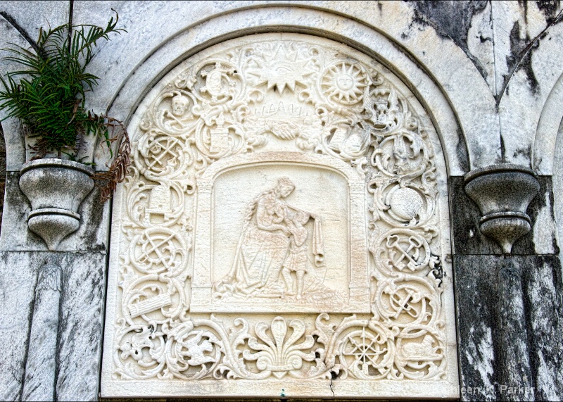 Symbolic tomb details