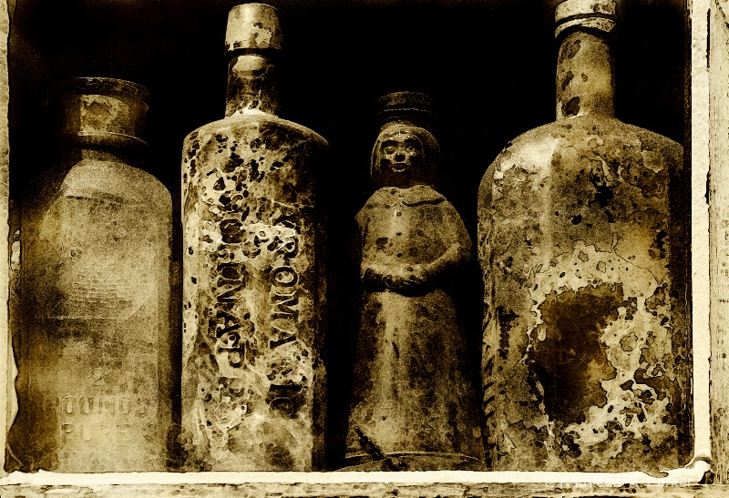 Bottles in a Window