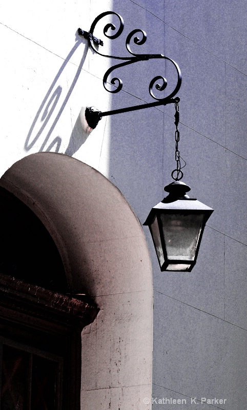 Lamp and Alcove, St. Louis Cathedral, New Orleans