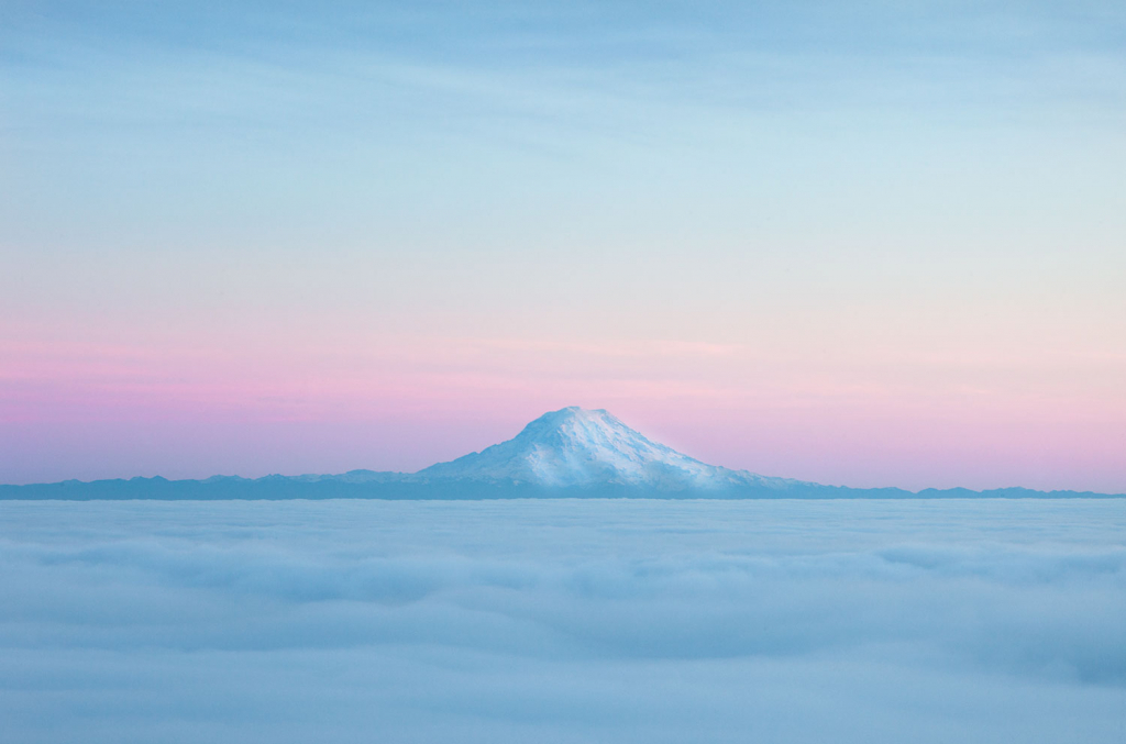 Mt. Rainier at sunset