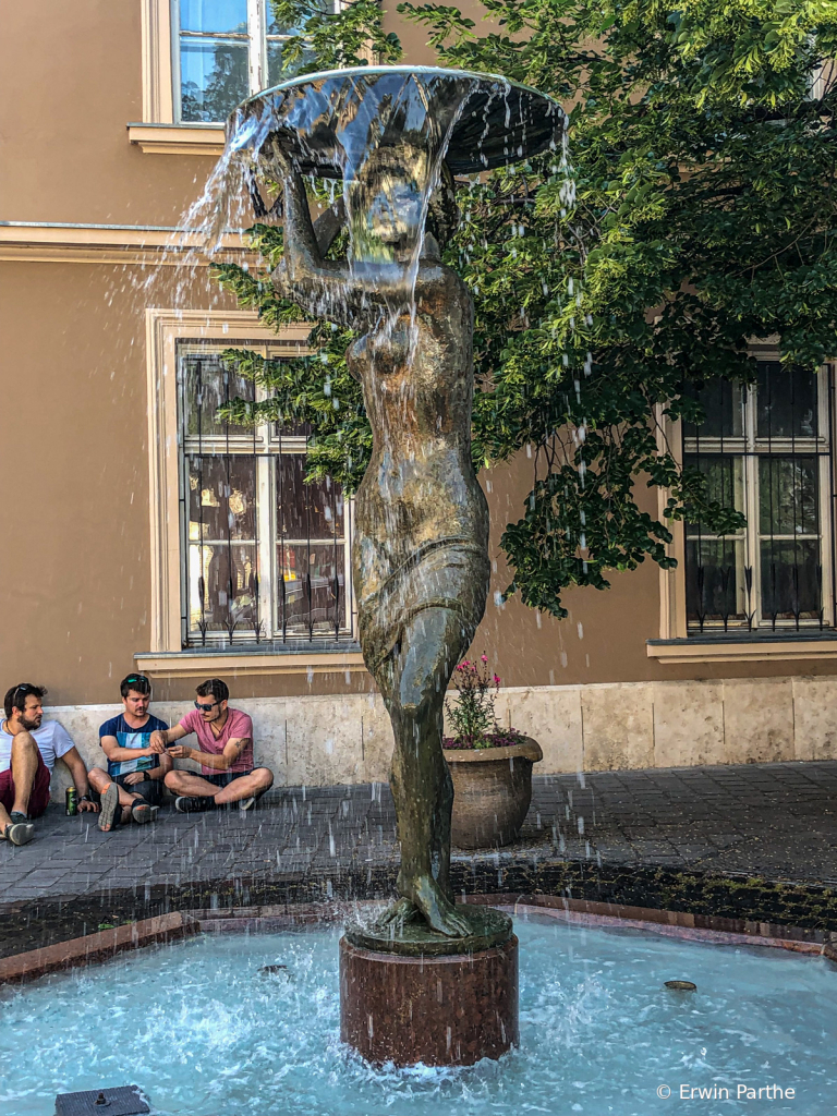 Statue on fountain