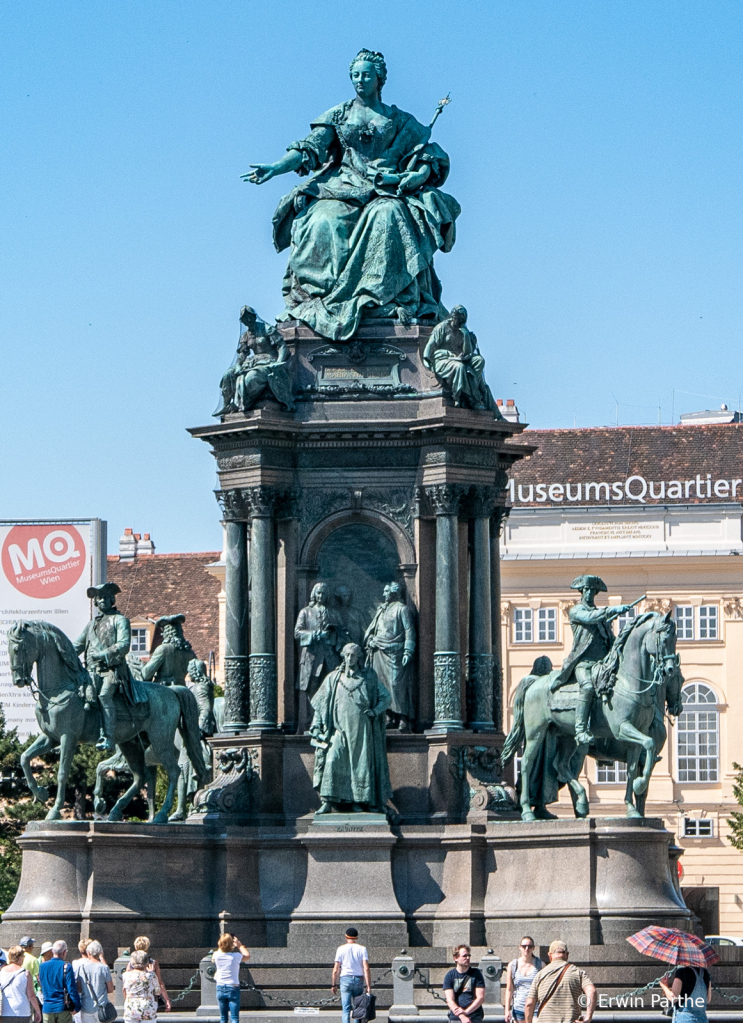 Maria Theresa Statue downtown Vienna.