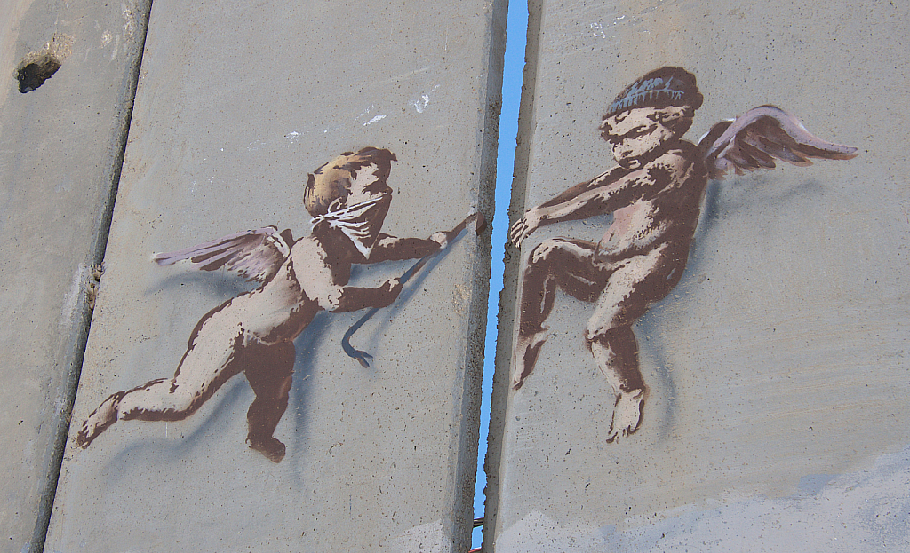 Social distancing  Banksy's Wall Bethlehem