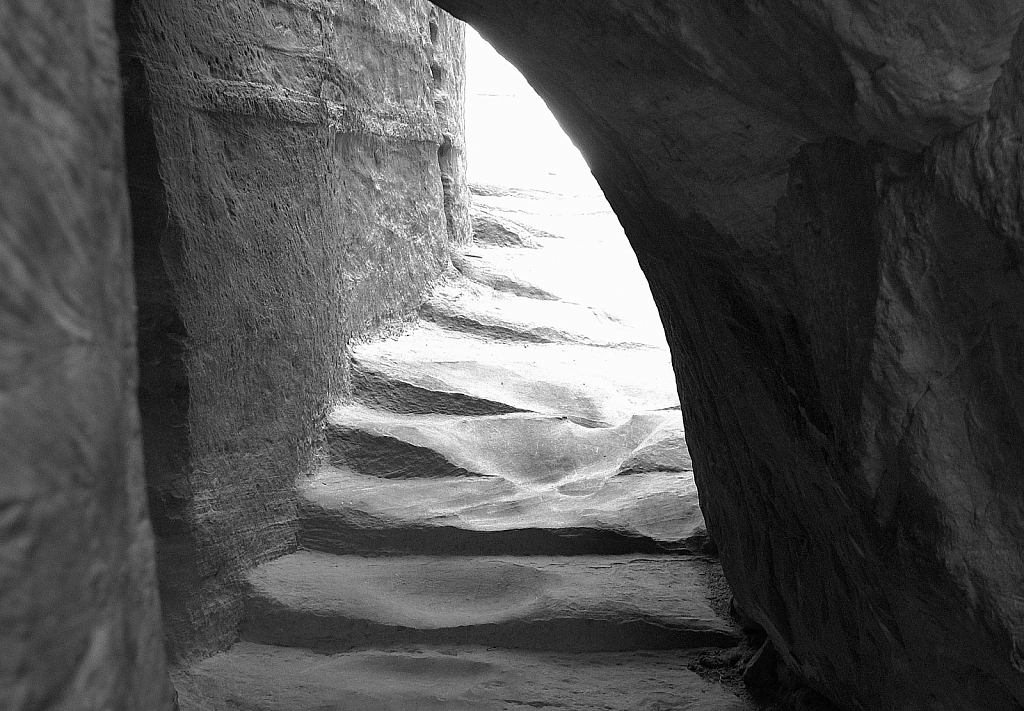 Entrance or Exit in BW  Petra