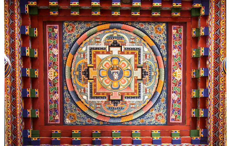 ceiling, Kenchogsem Lakhang Temple, Bhutan