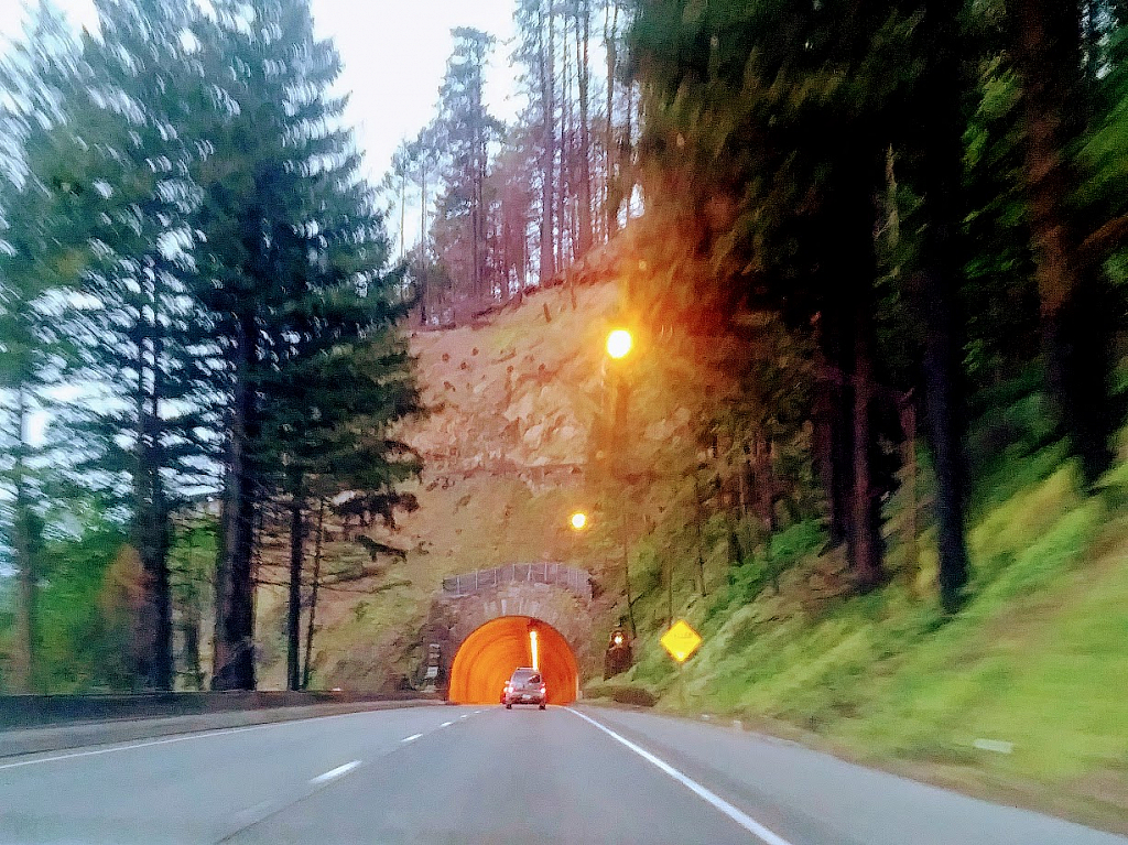 Oregon tunnel outside of Portland