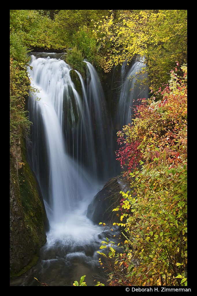 Roughlock Falls with Autumn Reds