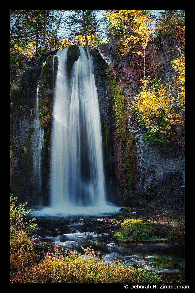 Low Autumn Light Over Spearfish Falls (v)