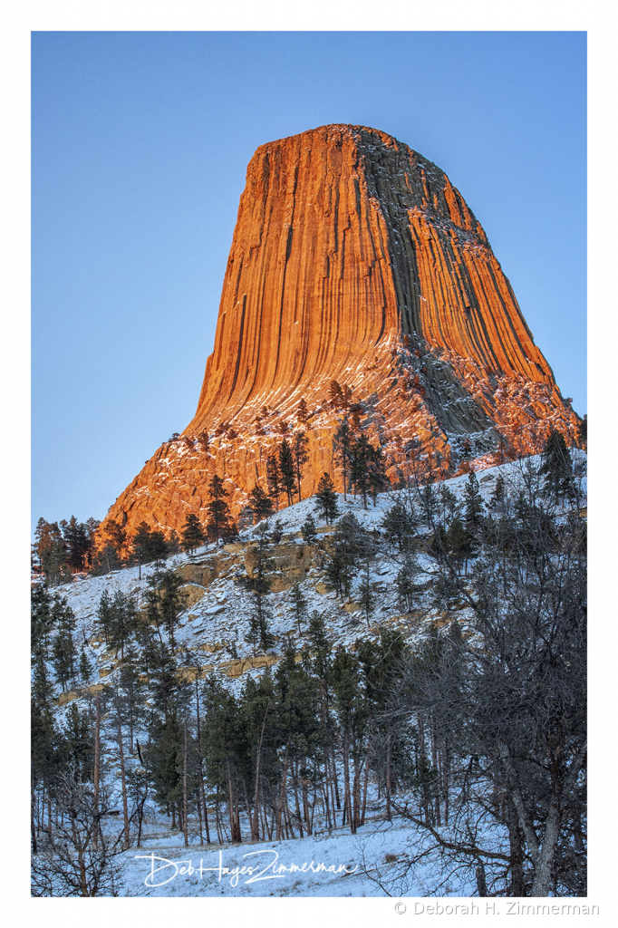 Devil's Tower on Fire 