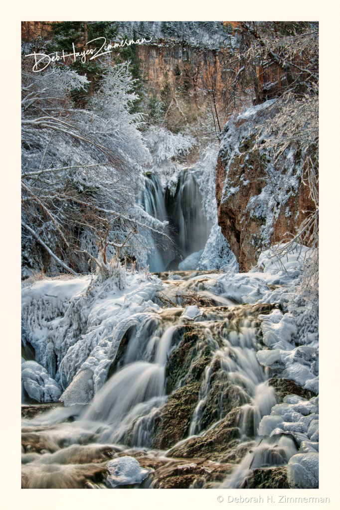 Roughlock Falls in Winter Sunshine