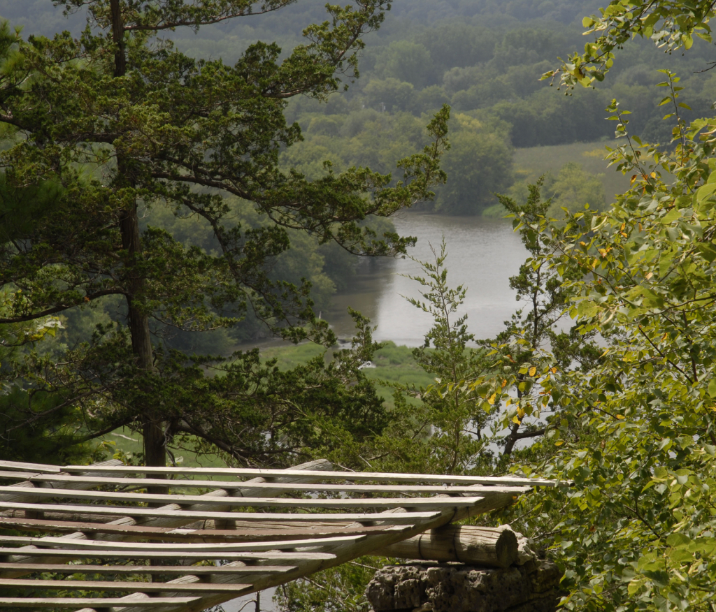 At the park, overlooking the Wapsipinicon River