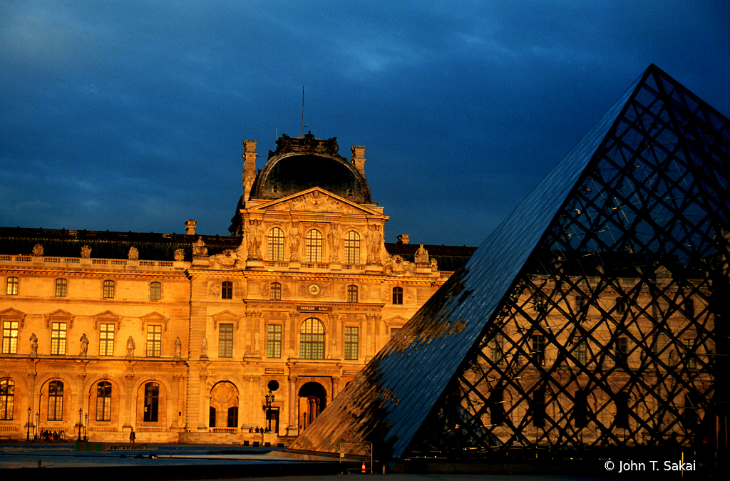 Louvre Museum at Dusk