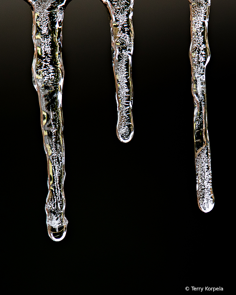 Icicles hanging from my carport