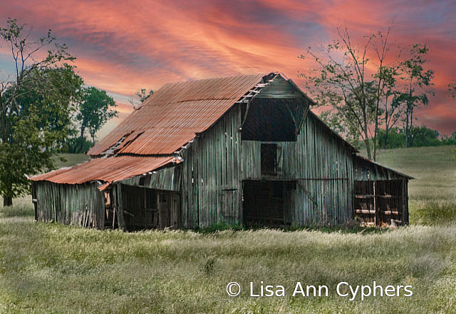old Barn at dusk