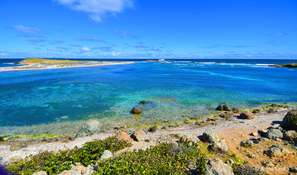 Caribbean shades of blue