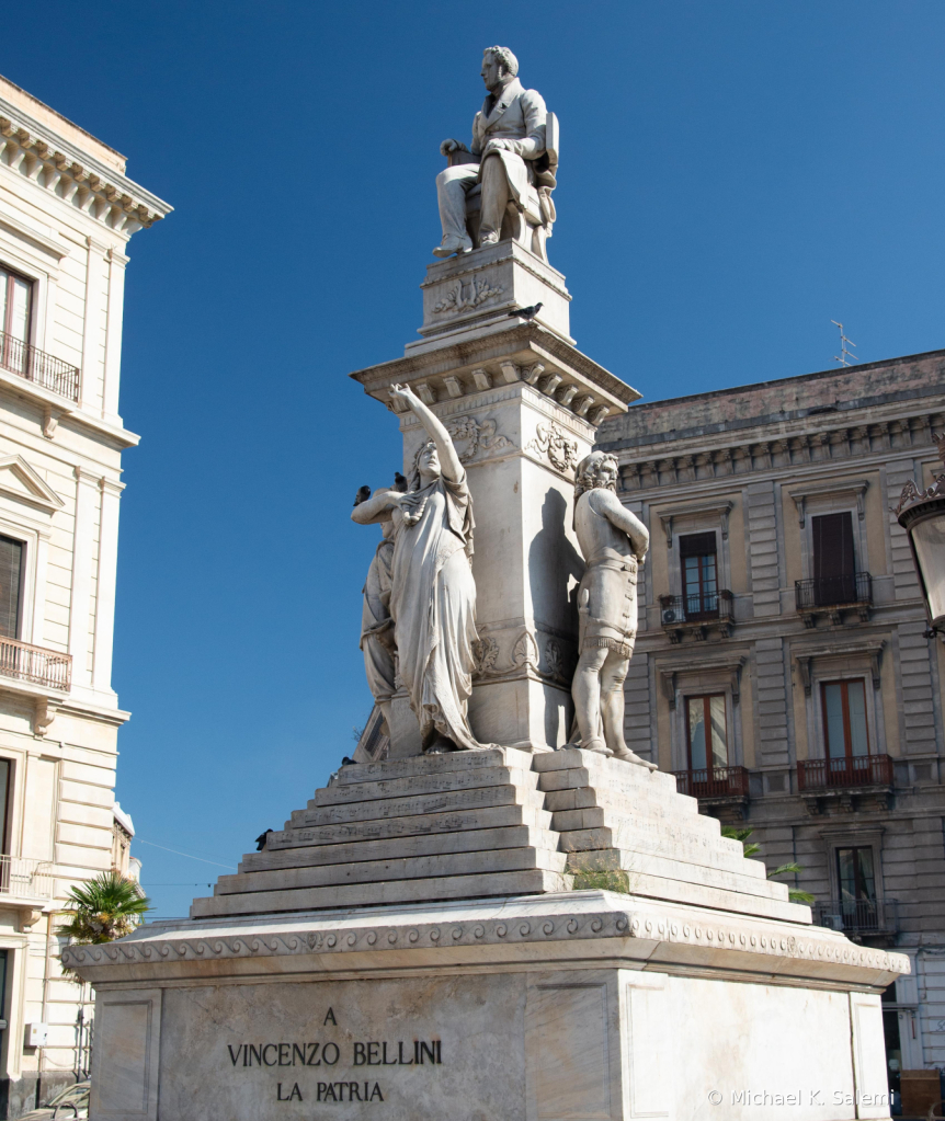 Statue of Bellini in Catania