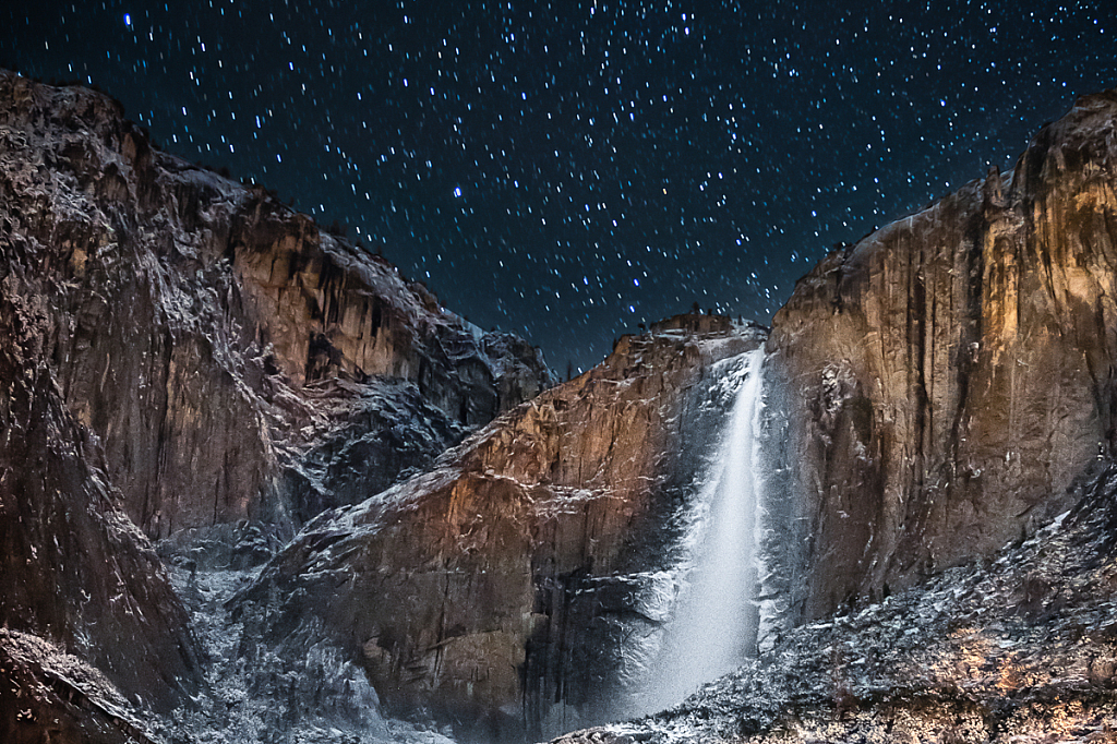 Yosemite Falls under the Stars