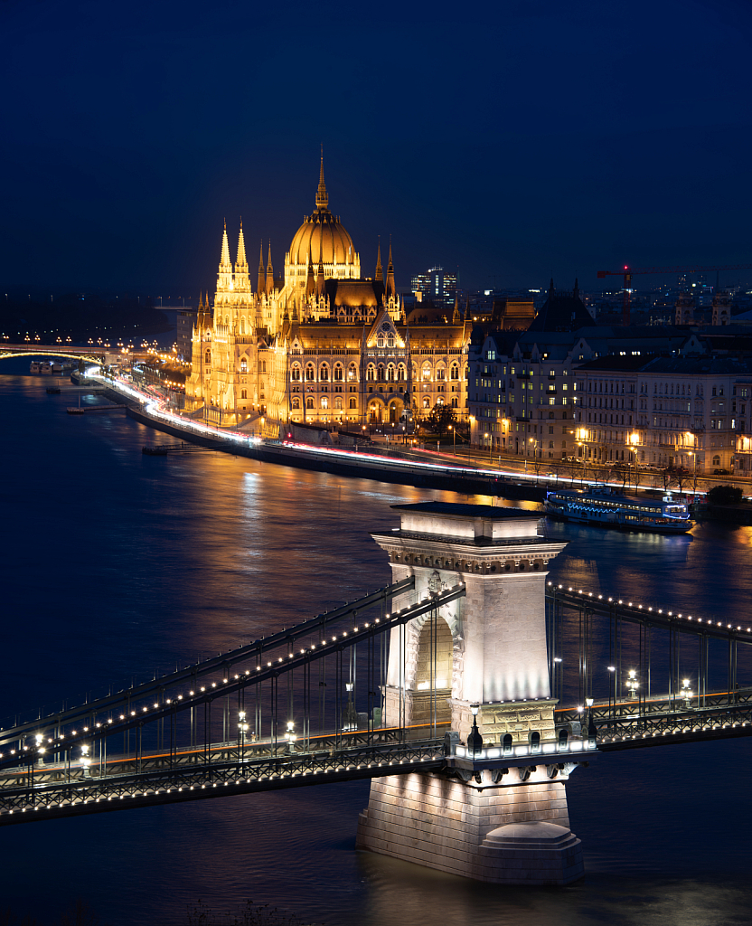 Chain Bridge with Parliament Building Budapest