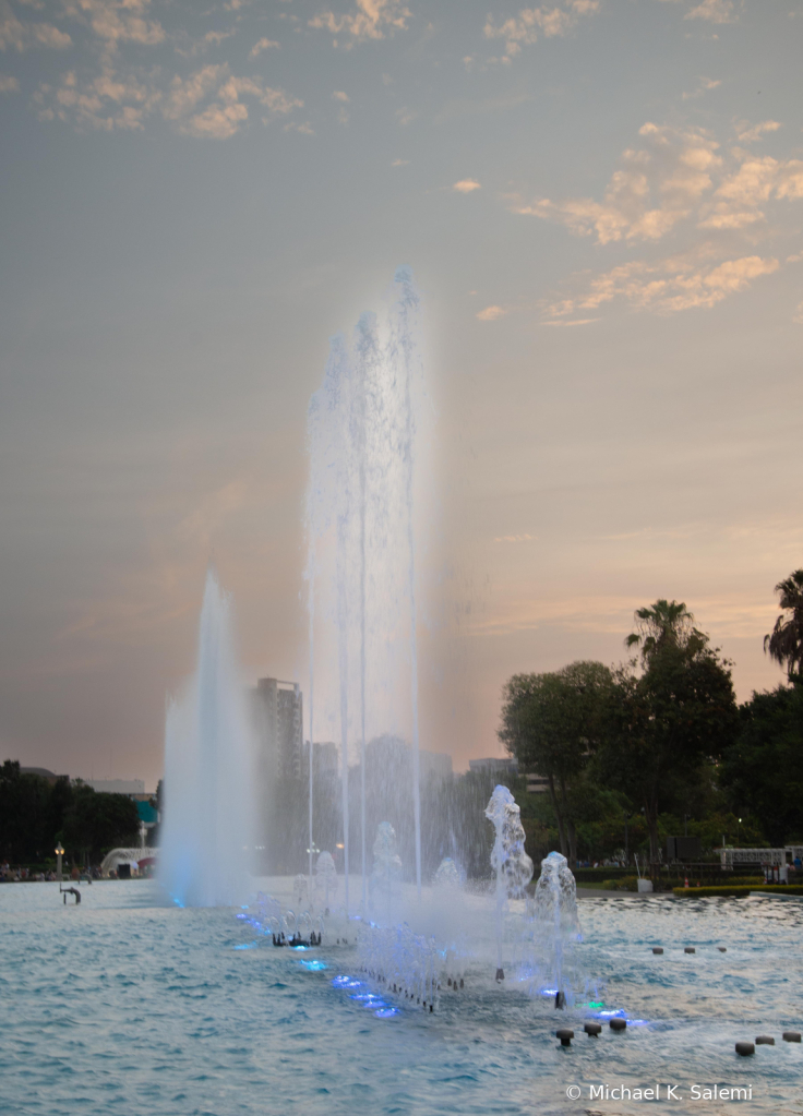 Fountain at Sunset