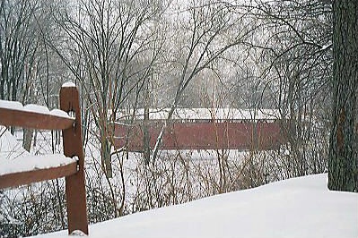 Vermont Bridge (1875) in Winter