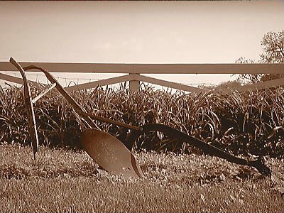 Tired Old Plow (Sepia)