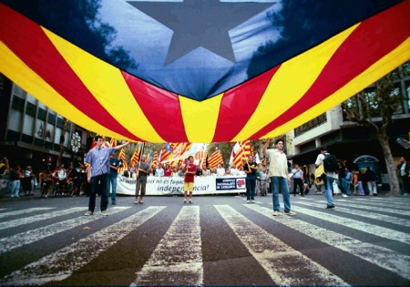 Catalonian nationalist protest march
