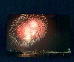 Fireworks over city #1