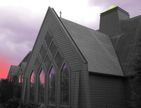 Church and the Purple Sky