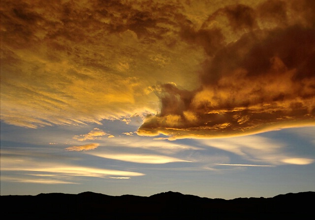 Sunset Fire Over The Continental Divide