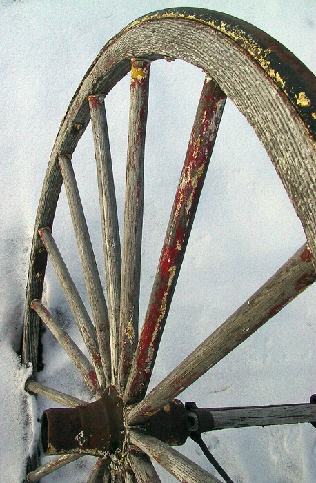 weathered wheel