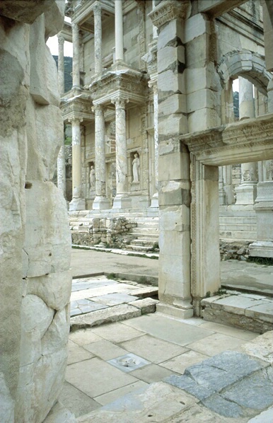 ruins of the library in Ephesus