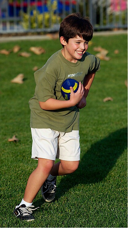 My nephew playing football