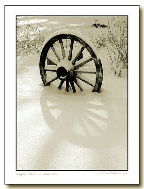 Wagon Wheel in Snow No.1