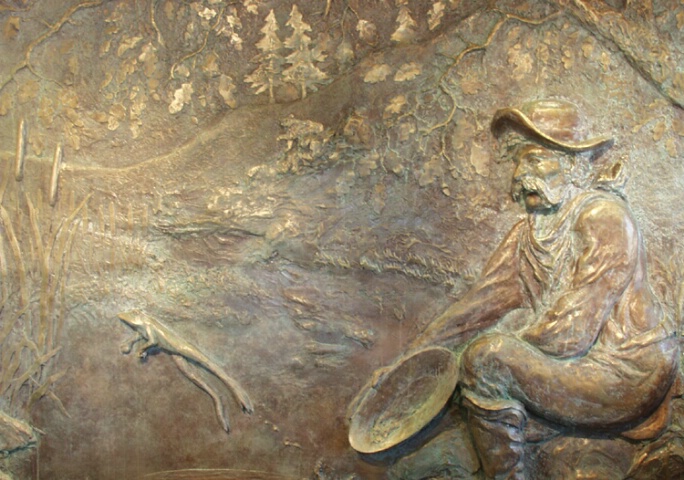 Copper wall mural