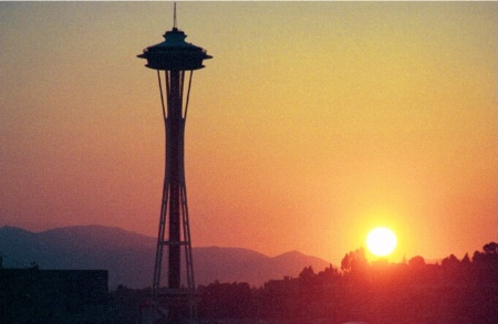 A Space Needle Sunset
