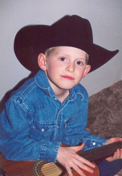 Austin, my little cowboy and future singing star.