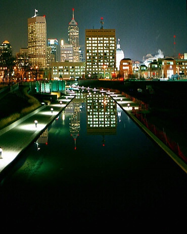 Indianapolis Canal Walk by Night