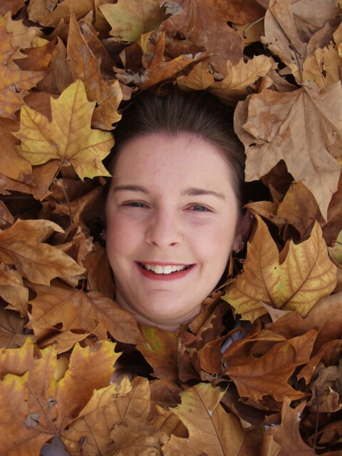 Girl in the pile