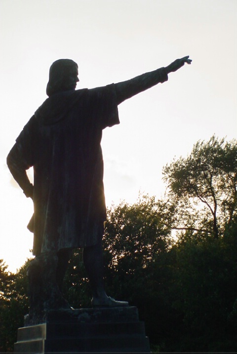 Silhouette of Christopher Columbus