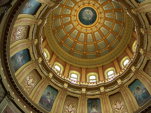 Inner Dome of the Michigan State Capitol Building