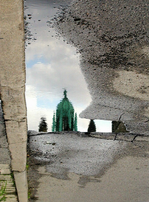 Puddle Reflection on U of T Campus