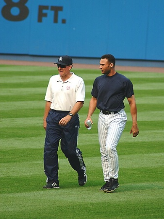 Derek Jeter with trainer