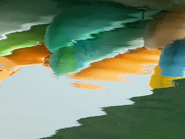 Canoes Reflected