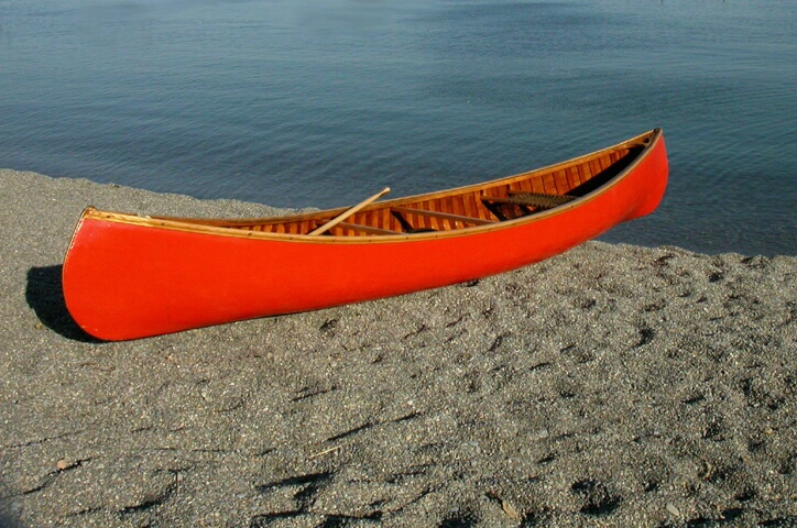Red Canoe on the Beach