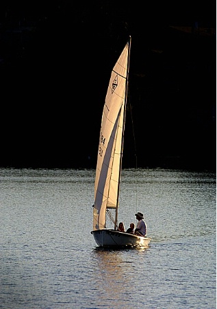 Sailing with Dad.