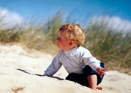 Portrait of boy at the beach