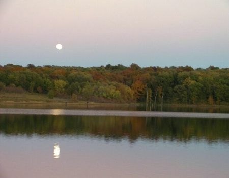 Moon Over Watkin's Mill Lake