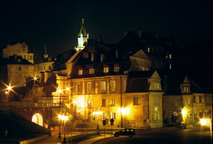 Old district at night
